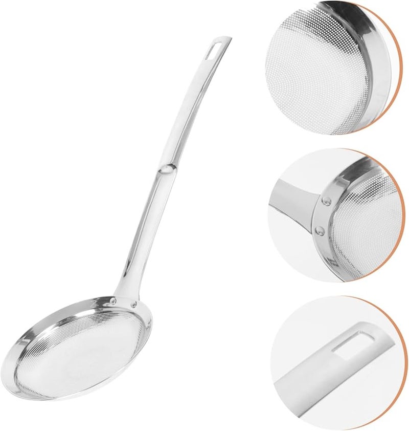 Heat Resistant Ergonomic Handle Mesh Spoon Strainer Colander Oil Filter Cooking Tool - Image 3